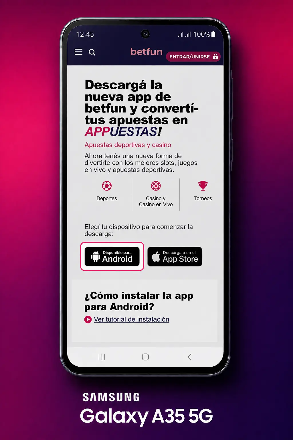 Paso 1: Hacé clic en el botón de descarga