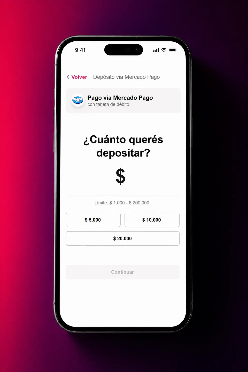 Paso 2: Depósito