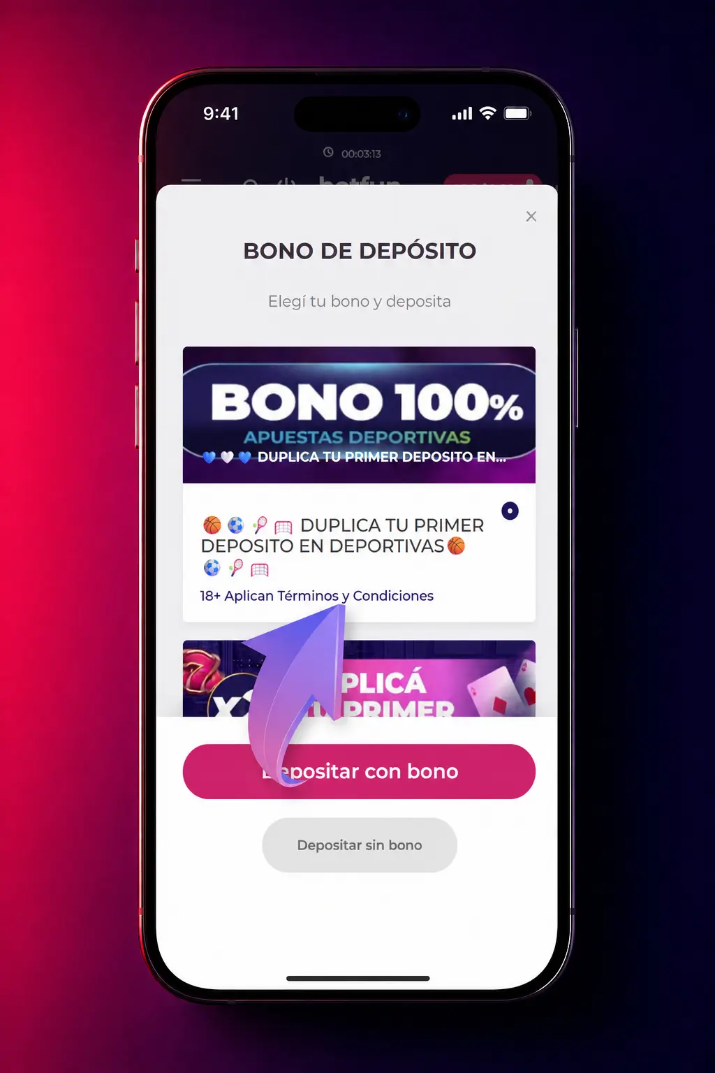 Paso 3: Cargá saldo y activá el bono
